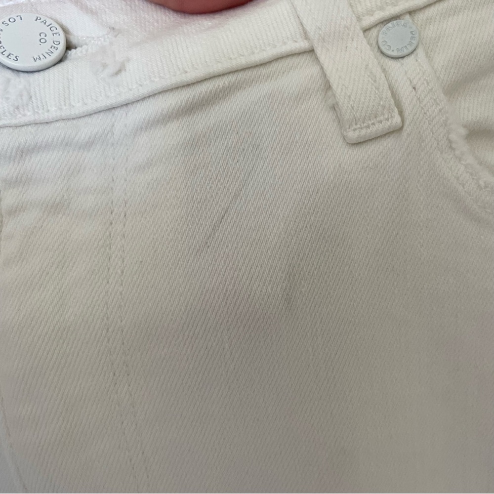 PAIGE Bright White Destructed Jeans - Picture 6 of 7
